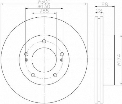 HELLA PAGID 8dd355116461 -  Тормозной диск